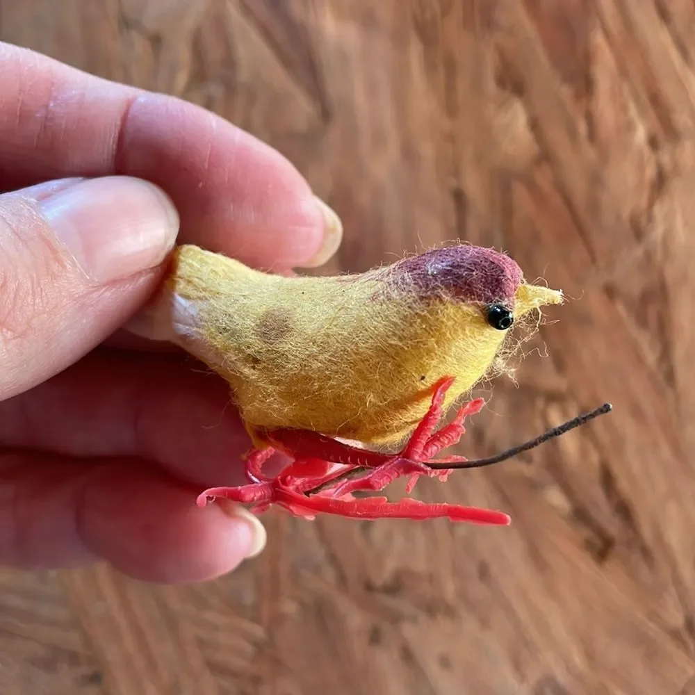 Collection of 4 vintage bird Christmas tree ornaments‎